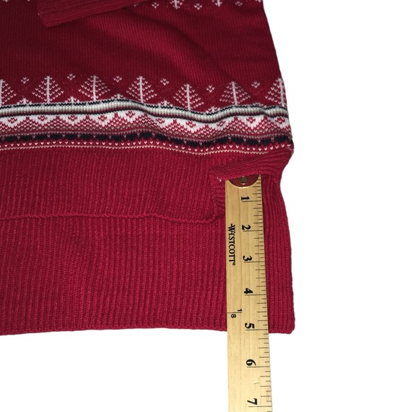 Tommy Hilfiger Red and White Patterned Sweater - Picture 7 of 14